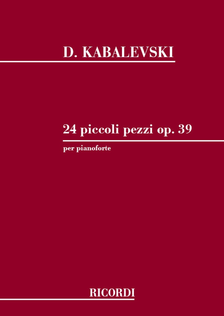 24 Piccoli Pezzi Op 39 Per Pianoforte